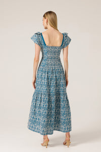 Sacha Drake Blue Wing Maxi Dress