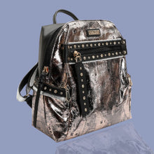 Load image into Gallery viewer, LAV-iSH Bling Newsprint Backpack
