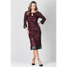 Load image into Gallery viewer, Lisa Barron Hollywood 3/4 Sleeve Cocktail Dress
