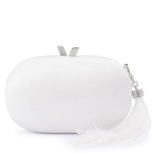Load image into Gallery viewer, Olga Berg Jenna Feather Tassel Clutch
