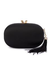 Load image into Gallery viewer, Olga Berg Jenna Feather Tassel Clutch

